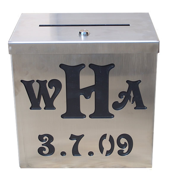 Personalized Card Box with Monogram My Wedding Keepsake